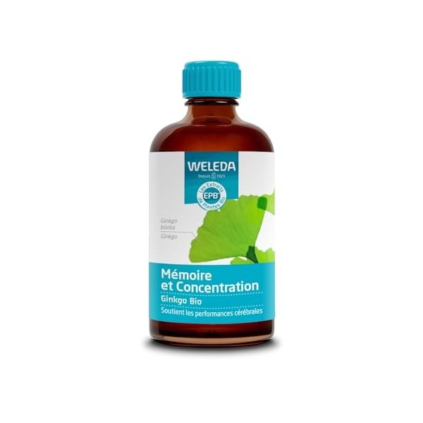WELEDA EPB® Ginkgo Bio – Mémoire et Concentration, Complément Alimentaire Mémoire, Ginkgo Biloba, Soutient les Performances C