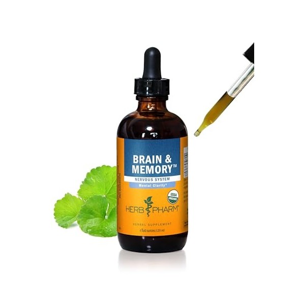 Herb Pharm Brain and Memory Herbal Formula with Ginkgo for Memory and Concentration- 4 Ounce