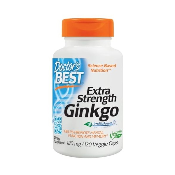 Doctors Best Extra Strength Ginkgo, 120mg - 120 vcaps Ginkgo biloba