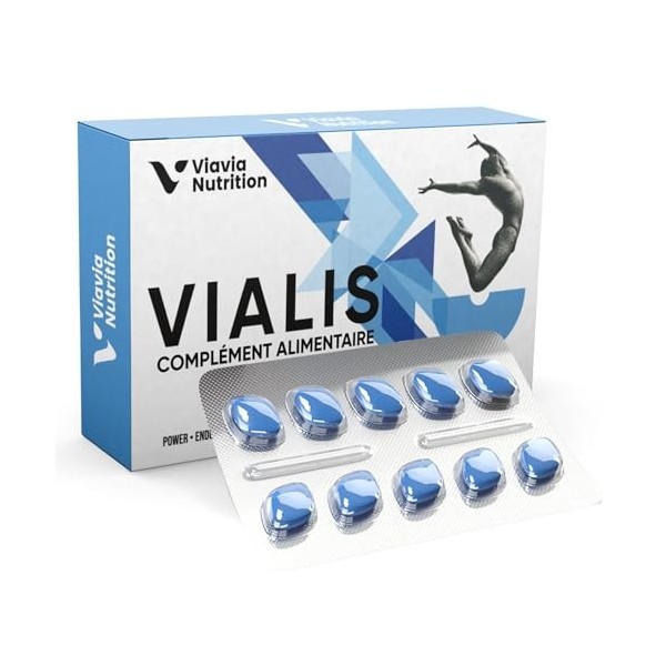 VIALIS x 10 gélules – Complément naturel à effet immédiat et durable – Extra fort – Hautement dosé avec ginseng, maca, tribul