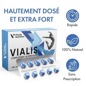 VIALIS x 10 gélules – Complément naturel à effet immédiat et durable – Extra fort – Hautement dosé avec ginseng, maca, tribul