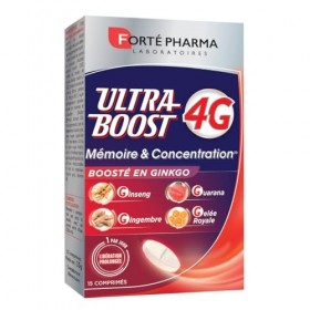 Forté Pharma - Ultra Boost 4G Mémoire & Concentration - Complément alimentaire performances intellectuelles, libération prolo...