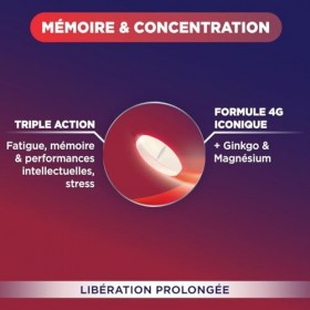 Forté Pharma - Ultra Boost 4G Mémoire & Concentration - Complément alimentaire performances intellectuelles, libération prolo...