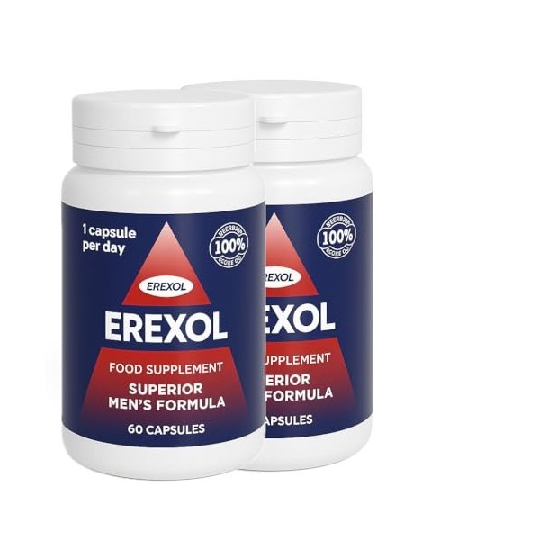 ErexoI – Complexe Naturel d’Extraits de Plantes et de Maca – Avec Niacine, Zinc & Sélénium – Complément Alimentaire – 60 Gélu...