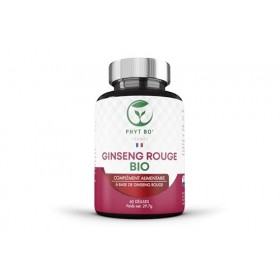 Phyt Bo Panax Ginseng Rouge Bio de Corée - Gélules Bio Enrichies - Naturel pour Énergie et Vitalité - 100% Végétal et Pur