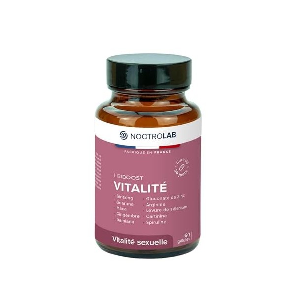 Libiboost – Complément Vitalité Sexuelle Homme – Ginseng, Maca, Zinc, Guarana, Gingembre, Bois Bandé – Libido, Énergie, Érect