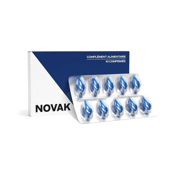 NOVAK – 10 gélules hautement dosées pour hommes actifs – Effet rapide et durable – Formule naturelle avec ginseng, maca, argi