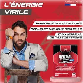 OPTIMAL STRONG – Complément Alimentaire Homme – Énergie & Vitalité – Ginseng, Maca, Guarana, Zinc & Vitamines – Soutien de l