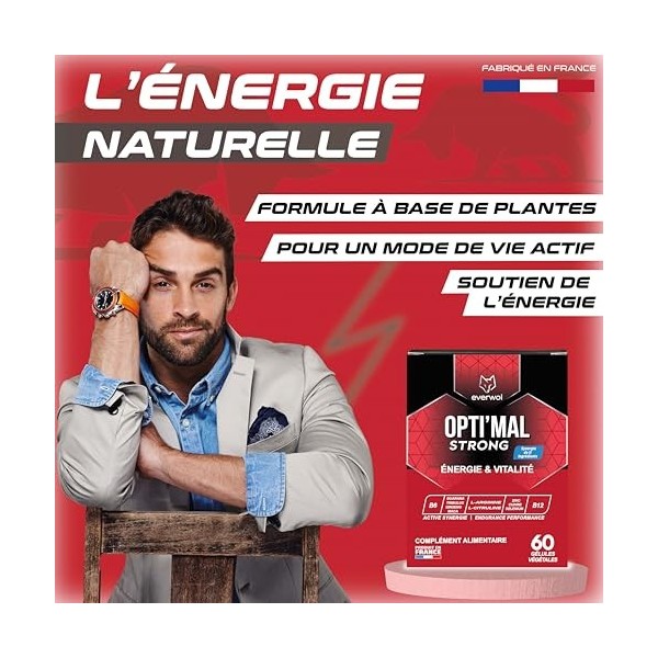 Complément Alimentaire Homme – Vigueur, Énergie, Circulation & Endurance | Ginseng, Maca, Guarana, Zinc | 60 Gélules | Tonus 