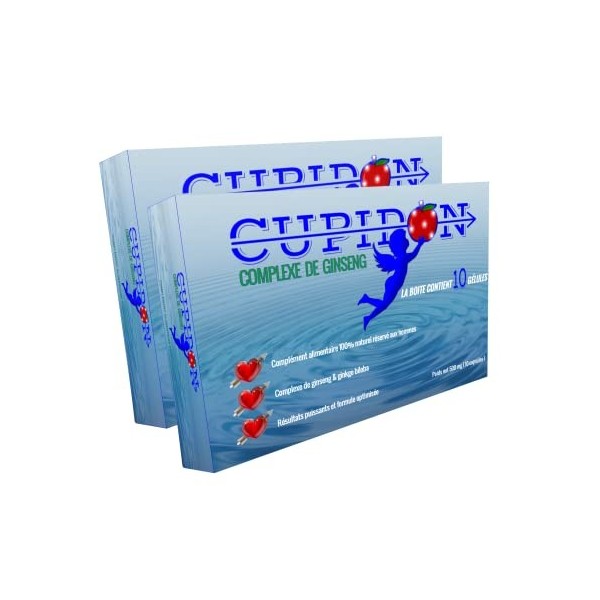 Cupidon Offre 2 boites - Puissant compléments alimentaires naturels au ginseng et cordyceps reservé quaux hommes. Energie ma