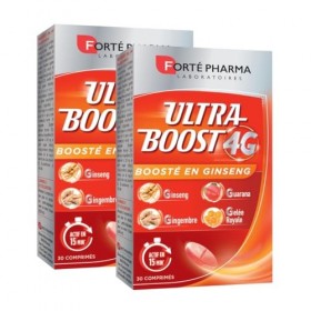 Forté Pharma - Ultra Boost 4G | Booster dEnergie - Anti-Fatigue | Giseng - Guarana - Gelée Royale - Gingembre | Complément A