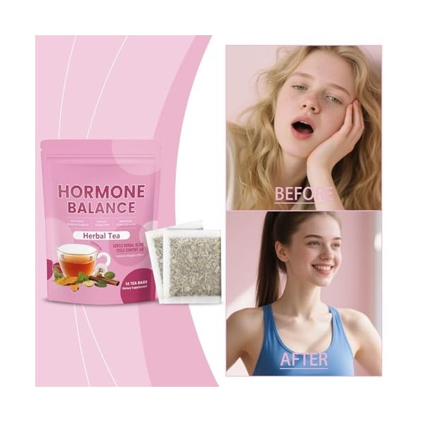 laxreheye Thé Équilibre Pour Femmes | Compléments Apaisants Et De 14 Pièces,Sachets De Thé - Pour Fille Noël Bureau Maison An