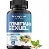 Honeylove Tonifiant Sexuel Homme | Énergie, Vitalité & Performance | 90 Gélules Vegan | Maca, Ginseng, Tribulus, Citrulline