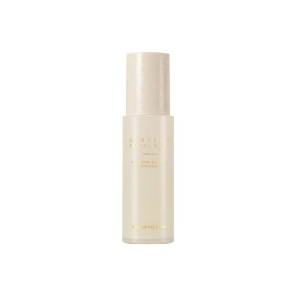 NATURE REPUBLIC GINSENG Royal Silk Emulsion Luxury Émulsion anti-âge pour le visage, avec ginseng, gelée royale, or, acides a