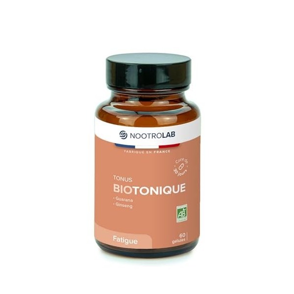 Biotonique – Complément Anti-Fatigue Naturel – Ginseng & Guarana – Énergie, Tonus, Vitalité Physique & Mentale – Cure 30 Jour