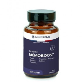 MémoBoost – Complément alimentaire mémoire et vitalité – Ginseng rouge, Pollen & Calcium – 60 gélules – Fabriqué en France
