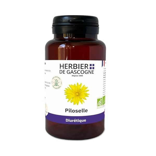 Piloselle BIO | 200 gélules | Draineur | Diurétique | Élimination | dosage 100% naturel sans additif et non comprimé | LHERB
