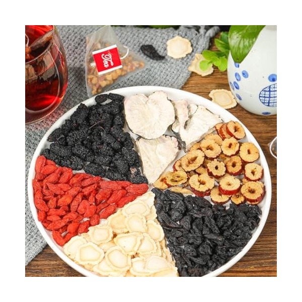 50 Packs/Bag Kidney Tea Formula Ginseng Six Treasure Tea, Wolfberry Chinese Formula for Men and Women