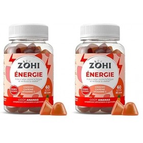 Complément Alimentaire Energie-Gummies aidant à lutter contre la fatigue et renforce la vitalité-Vegan-60 gommes de fruits go...