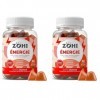 Complément Alimentaire Energie-Gummies aidant à lutter contre la fatigue et renforce la vitalité-Vegan-60 gommes de fruits go...