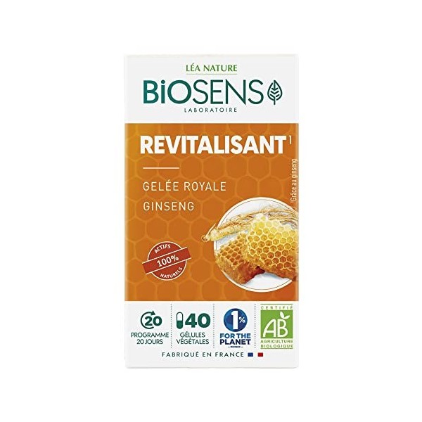 Biosens - Gélule végétale Revitalisant Gingseng - Gelée Royale - bio Lot de 2 Ginseng