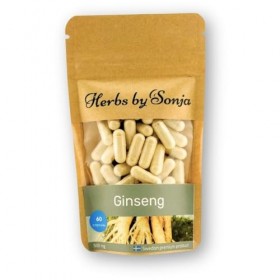 Ginseng 500 mg * 60 gélules - Stimulation de lénergie et soutien immunitaire - Vegan, sans substances artificielles, sans gl