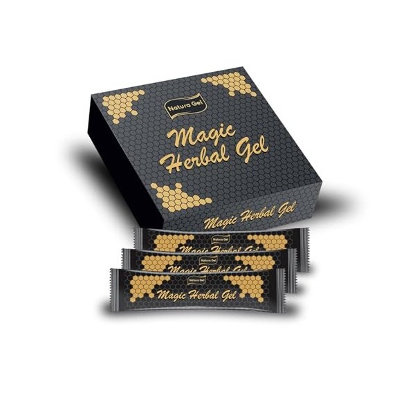 Natural Agent for Men - Boîte solide et haute - Avec ginseng et ginseng et ginseng biloba - Gel à base de plantes - 12 x 12 g