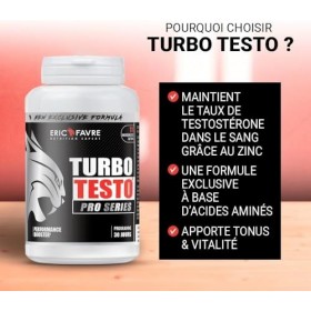 BOOSTER MUSCULATION Turbo Testo Pro Series - Puissance Maximale - Boost les Performances - Puissance, Endurance, Entretient M...