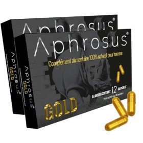 Aphrosus Gold Offre Deux boites -Complément alimentaire pour hommes à base de ginseng et Ginkgo- Effet super puissant et prol