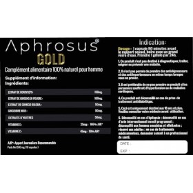 Aphrosus Gold Offre Deux boites -Complément alimentaire pour hommes à base de ginseng et Ginkgo- Effet super puissant et prol