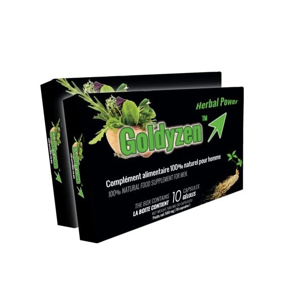 Goldyzen Herbal Power - Compléments alimentaires à base de plante pour hommes, Au complexe de Ginseng- Augmentation de la éne