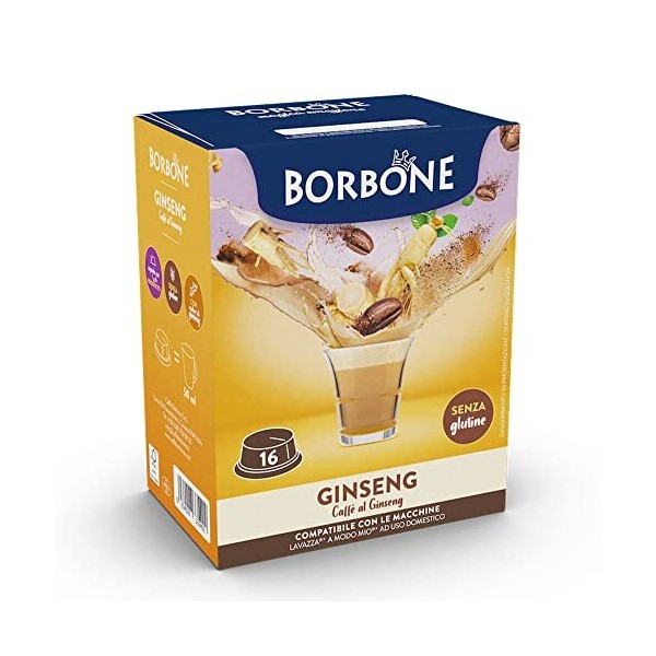 GINSENG CAFFÈ BORBONE - 16 CAPSULES COMPATIBLES A MODO MIO 8.5g