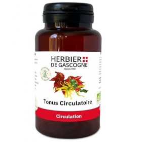 Complexe Tonus Circulatoire Bio | Circulation | 200 gélules | Vigne Rouge BIO | Fragon BIO | Cyprès BIO | Hamamélis BIO | 100