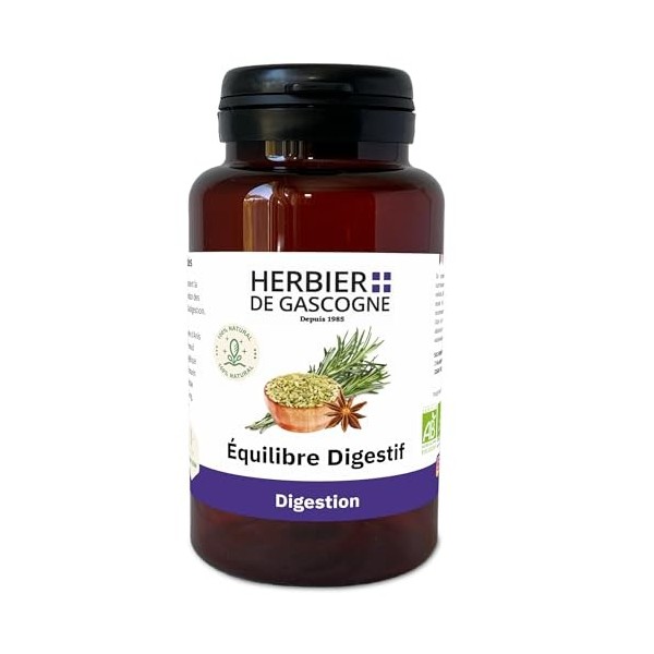 Complexe Equilibre Digestif Bio | Digestion | 200 gélules | Anis BIO | Fenouil BIO | Angélique BIO | Romarin BIO | 100% natur