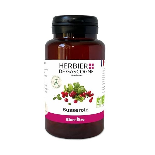 Busserole BIO | 200 gélules | Bien Être - Inconfort Urinaire | 250 mg dosage 100% naturel sans additif et non comprimé | LHE