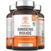 Ginseng Rouge de Corée Panax - Extra Fort 12 500 mg - 60 Gélules - Extrait de Racine de Ginseng avec 20% de Ginsénosides - Ve