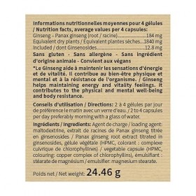 NUTRIEXPERT – Ginseng Rouge – Aide a lutter contre la fatigue et le stress – Soutien des défenses naturelles et vitalité – St...