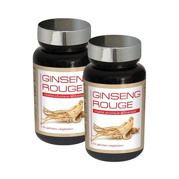 NUTRIEXPERT – Ginseng Rouge – Aide a lutter contre la fatigue et le stress – Soutien des défenses naturelles et vitalité – St...