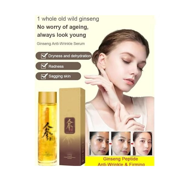 Liquide dextrait de ginseng,tonique à lessence anti-rides au ginseng,sérum anti-rides à lextrait de ginseng,essence anti-â