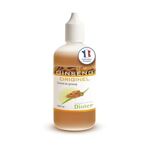 GINSENG ORIGINEL extrait de ginseng 100 ml – Extrait Liquide Pur – Vitalité, Énergie & Immunité – Fatigue – Sans Alcool – Fab