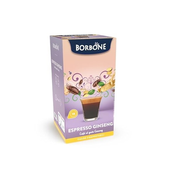 Caffè Borbone - Cafè - Ginseng - Confection de 54 Dosettes Souples Ese 44 mm
