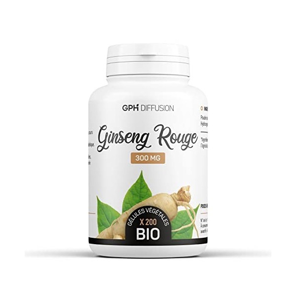 Ginseng Rouge Bio - 300 mg - 200 gélules végétales