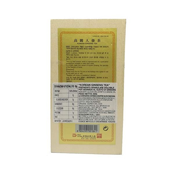 The Ginseng Coreen - Korean Ginseng Tea- 30 sachets