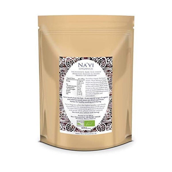 Navi Organics Raisins secs de Manukka biologiques 700 g 