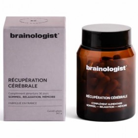 Brainologist – Récupération Cérébrale 30J – Sommeil Réparateur & Relaxation – Gotu Kola Ashwagandha Safran Valériane – Qualit
