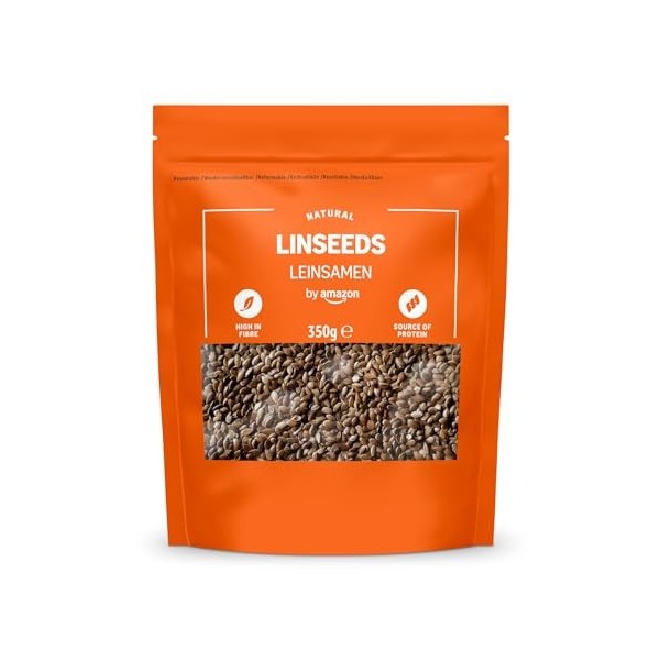 by Amazon Graine de Lin Naturelles, 350 g Graine de Lin