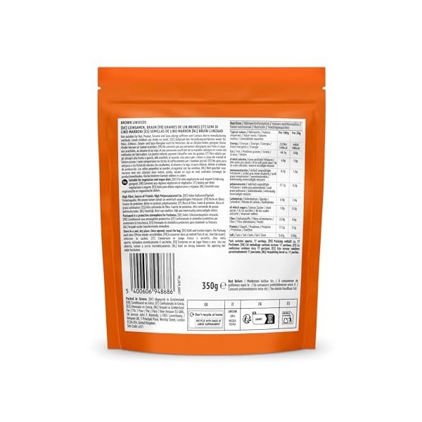 by Amazon Graine de Lin Naturelles, 350 g Graine de Lin