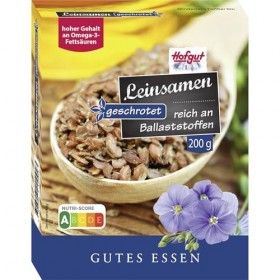 usy Hofgut Lot de 3 paquets de graines de lin concassées 3 x 200 g + bloc usy
