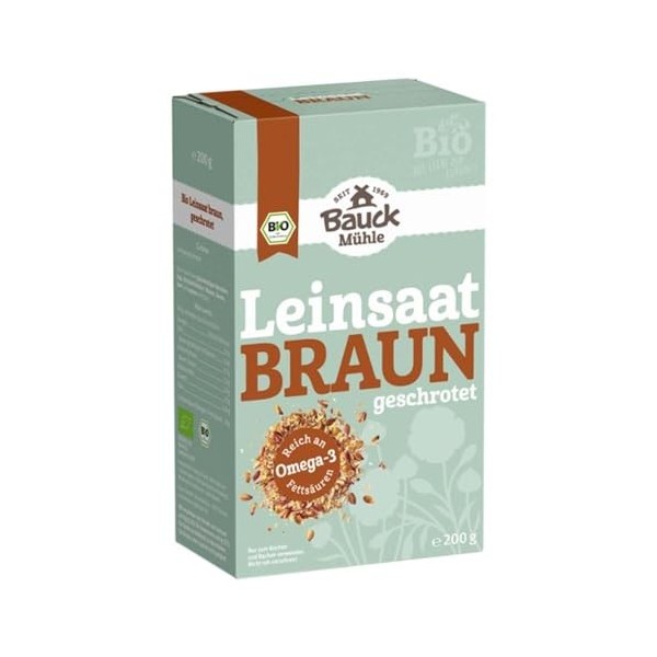 Bauck Mühle Graines de lin marron concassé, 200 g 1 