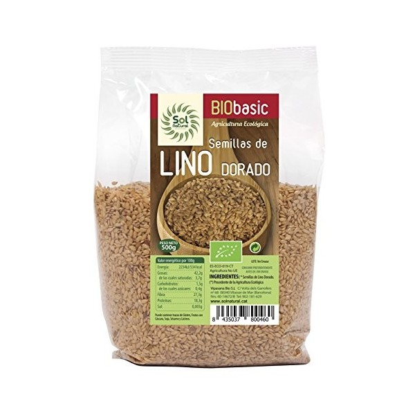 SOLNATURAL SEMILLAS DE LINO DORADO 500gr. – s’intègre facilement dans une routine de tous les jours, produit multifonction à 